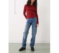 Noisy May - Monica - Jeans dritti a vita alta blu scuro W29 L32