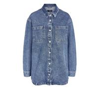 Noisy May - Nmalva L/S Denim Shacket Az351Mb Noos Blu - Abbigliamento - Taglia L L Blu