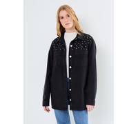 Noisy May - NMALVA LS OVERSIZE STUD SHACKET AZ387BL Nero - Abbigliamento XL Nero