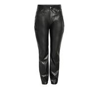 Noisy may Nmandy Moni Pu HW-Pantaloni alla Caviglia Noos Similpelle, Nero, (S) W x 34L Donna