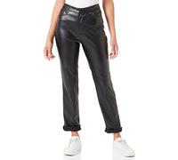 Noisy may Nmandy Moni Pu HW-Pantaloni alla Caviglia Noos Similpelle, Nero, (M) W x 34L Donna