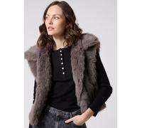 Noisy May - NMEVIE FUR VEST Grigio - Abbigliamento M Grigio