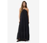 Noisy May - NMFAIRY SL MAXI SMOCK CHIFFON DRESS Nero - Abbigliamento S Nero