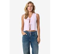 Noisy May - NMFRIDA S/L TIE VEST WVN Rosa - Abbigliamento S Rosa