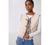 Noisy May - NMFUZZY S/L TIE PLACKET VEST Beige - Abbigliamento L Beige