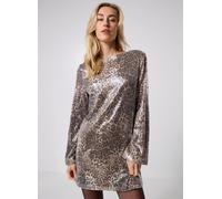 Noisy May - NMJESSY L/S MINI SEQUIN DRESS JRS Argento - Abbigliamento L Argento
