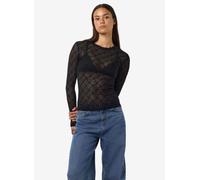 Noisy May - NMJUDITH L/S LACE TOP NOOS Nero - Abbigliamento XL Nero