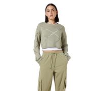 Noisy May Nmjune L/S O-Neck Crop Knit Noos Maglione da Donna, Desert Sage, M
