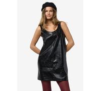 Noisy May - NMKANE PINAFORE VINYL DRESS Nero - Abbigliamento M Nero