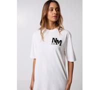Noisy May - NMKOKOON S/S EMB T-SHIRT JRS Bianco - Abbigliamento M Bianco