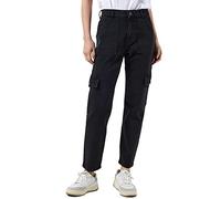 Noisy may Nmmoni HW Utility Cargo Ank Az329bl Noos Jeans, Nero, 30W x 32L Donna