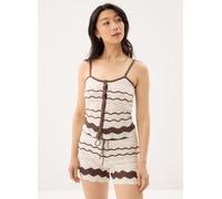 Noisy May - Nmsadie S/L Strap Knit Top Beige - Abbigliamento M Beige