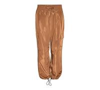 Noisy may Nmsky HW Cargo-Pantaloni Impermeabili FWD Noos, Rubber/Dettaglio: Finiture Nere, L Donna