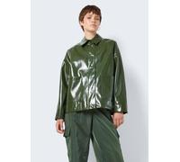 Noisy May - Nmsky L/S Short Vinyl Coat Noos Verde - Abbigliamento XS Verde