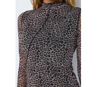Noisy May - NMSTEFFI LS HIGH NECK MESH TOP JRS Marrone - Abbigliamento S Marrone