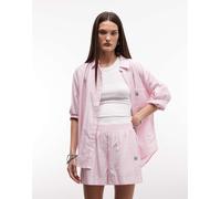 Noisy May - Pantaloncini stile boxer rosa e bianco a righe in coordinato L