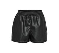 Noisy May Hot Pants Donna in Ecopelle Shorts rivestite in Pelle Pantaloncini Corti in Tessuto Effetto Pelle NIJANDY, Colore:Nero, Taglia:S