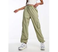 Noisy May - Pantaloni cargo salvia con tasche-Verde S