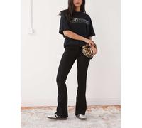 Noisy May - Sallie - Jeans a zampa neri a vita alta-Nero W30 L32