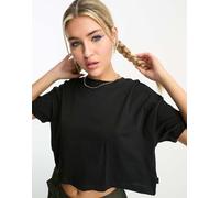 Noisy May - T-shirt nera taglio corto-Nero XL