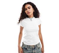 Noisy May - T-shirt vestibilità classica bianca con maniche ad aletta-Bianco XL