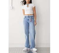 Noisy May Nmyolanda Nw Wide Jeans Az236lb Noos, Mix Blu Chiaro, 26W / 30L Donna