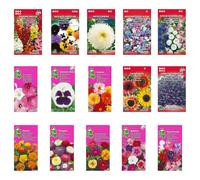 Nojus - Set di semi di fiori - Semi di fiori 15 varietà - Semi di fiori annuali e biennali - 15 confezioni - Semi di piante colorate - Semi di fiori di campo - Bustina di semi di fiori