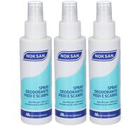 NOK SAN Spray Deodorante Piedi e Scarpe 3x100 ml