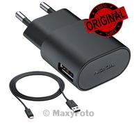 NOKIA CARICABATTERIE RICAMBIO ORIGINALE USB AC-50E CAVO MICROUSB BLACK 78E387A