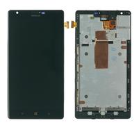 Nokia Lumia 1520 LCD Display Touch Screen Vetro Cornice Nero
