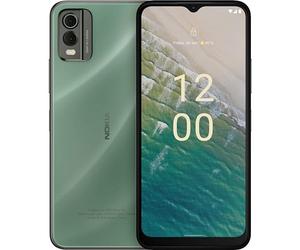 Nokia Smartphone C32 6,5" HD+ con 4 GB RAM/64 GB ROM, 50 MP/8 MP, 5000 mAh 3 giorni di durata della batteria, retro in vetro temperato, classificazione IP52, sensore di impronte digitali e sblocco