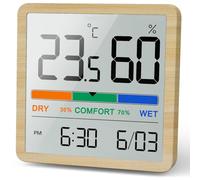 NOKLEAD Termometro Igrometro per Interni, Misuratore Umidità | Misuratore digitale di temperatura e umidità con indicatore di comfort, ideale per casa, camera da letto o ufficio