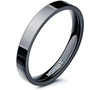 NOKMIT Anelli da 3 mm in oro 14 carati da donna, delicati anelli impilabili in oro sottile impilabili per pollice anello da dito mignolo in oro non si ossida, vestibilità comoda, taglie da 4 a 11, 6