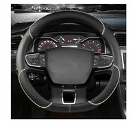 NOKRGQW Coprivolante Auto Copri Coprivolante Per Auto Per Citroen Per C3 Per Volante Tipo D 2009-2021 (Beige, Poliuretano, 37-38 cm)