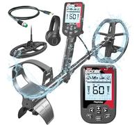 Nokta Triple Score PRO Pack Metal Detector per adulti, completamente impermeabile, ricaricabile, multifrequenza, facile da usare, con accessori e 4 modalità di ricerca