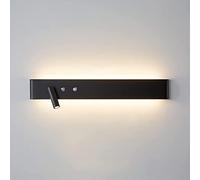 NOKTAI Applique da Parete a LED Moderne per Interni con Interruttore, faretto Girevole a 350° su e Giù per Camera da Letto, Lampada da Comodino con Doppio Interruttore, Applique da Parete
