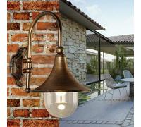 NOKTAI Applique da Parete E27 Industriale retrò a Collo di Cigno, Lampada da Parete in Alluminio pressofuso Nero, Applique da Parete Impermeabili, Lanterna da Parete per Esterni da giardi