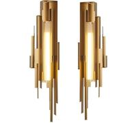NOKTAI Applique da Parete Europea Moderna in Lega di Ottone, Applique da Parete a LED da 5 W, Coppia di lampade a Sospensione, lampadari