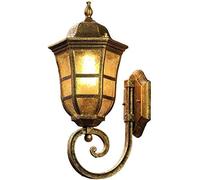 NOKTAI Lampada da Parete Impermeabile per Esterni Color ruggine, luci da Giardino per Esterni, Lanterne da Parete alimentate a Rete elettrica, Illuminazione da Parete Classica con paralum