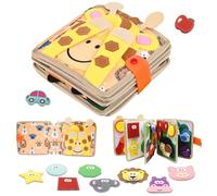 Nokwocy Busy Board a Partire da 1 Anno, Libro di Lavoro in Feltro Fai da Te per Bambini, attività 3D, Giocattolo educativo prescolare, Libro Montessori interattivo