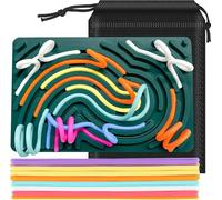 Nokwocy Tavola per attività sensoriale e giocattolo ADHD, strumento lenitivo autismo e ansia (con 20 corde per accessori)