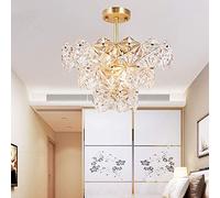 NOKXDKJWT Dopotutto, lampadario di Cristallo Moderno in Rame, Lampada da Camera da Letto, luci del Soggiorno, Ristorante, Lampada Minimalista, 45 cm, 52 cm, abbelliscono la Vita