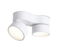NOKXDKJWT Faretti a LED da Incasso a Parete in Bianco e Nero Luci audaci Luci della cistifellea a Fagiolo Sfondo Parete Corridoio Griglia Lampada Soffitto Nordico Doppia Testa Astigmatismo Downlight