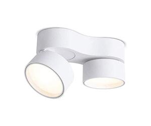 NOKXDKJWT Faretti a LED da Incasso a Parete in Bianco e Nero Luci audaci Luci della cistifellea a Fagiolo Sfondo Parete Corridoio Griglia Lampada Soffitto Nordico Doppia Testa Astigmatismo Downlight