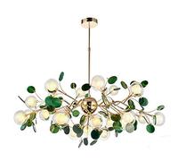 NOKXDKJWT G4 Lampadario Lucciola in onice Creativo Semplice, Lampadario Moderno in onice con Sfera a Bolle, per Soggiorno Camera da Letto Sala da Pranzo-Pietra Agata Verde 27