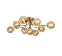 NOKXDKJWT Illuminazione a Sospensione di metà secolo, lampadario Industriale Sputnik Lampada da soffitto Vintage per Soggiorno, Sala da Pranzo, Cucina, Isola, Camera da Letto-Oro 5t, Grigio