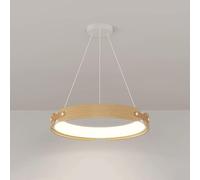 NOKXDKJWT Lampadario a Luce LED - Design Moderno, Lampadario in Legno per Isola Cucina, Camera da Letto, Soggiorno - Elegante plafoniera per Decorazioni domestiche / 52 * 7 cm/Colore Legno