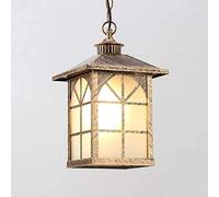 NOKXDKJWT Lampadario Plafond Lampadario Industriale Vintage E27 Lustri Luce Eclairage de plafond E27 Fini Bronzo Huilé Sospensione in Alluminio Abat-Jour En Verre Couloir De Balcon Gazebo Villa Rais