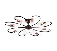 NOKXDKJWT Lampadario Sputnik a 8 luci Lampadario di metà secolo Lampadario Moderno e Semplice a Sospensione Plafoniera Regolabile per Camera da Letto Soggiorno Foyer, Oro Nero, 6 luci