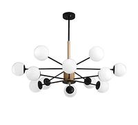 NOKXDKJWT Lampadario Sputnik dell'industria Moderna, apparecchio Moderno Sputnik Ing della metà del secolo per Sala da Pranzo, soggiorno/nero/16 Anni